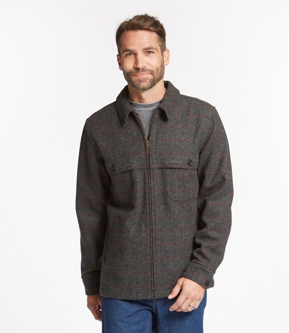 L.L.Bean | Men's Maine Guide Zip-Front Jac-Shirt, Plaid