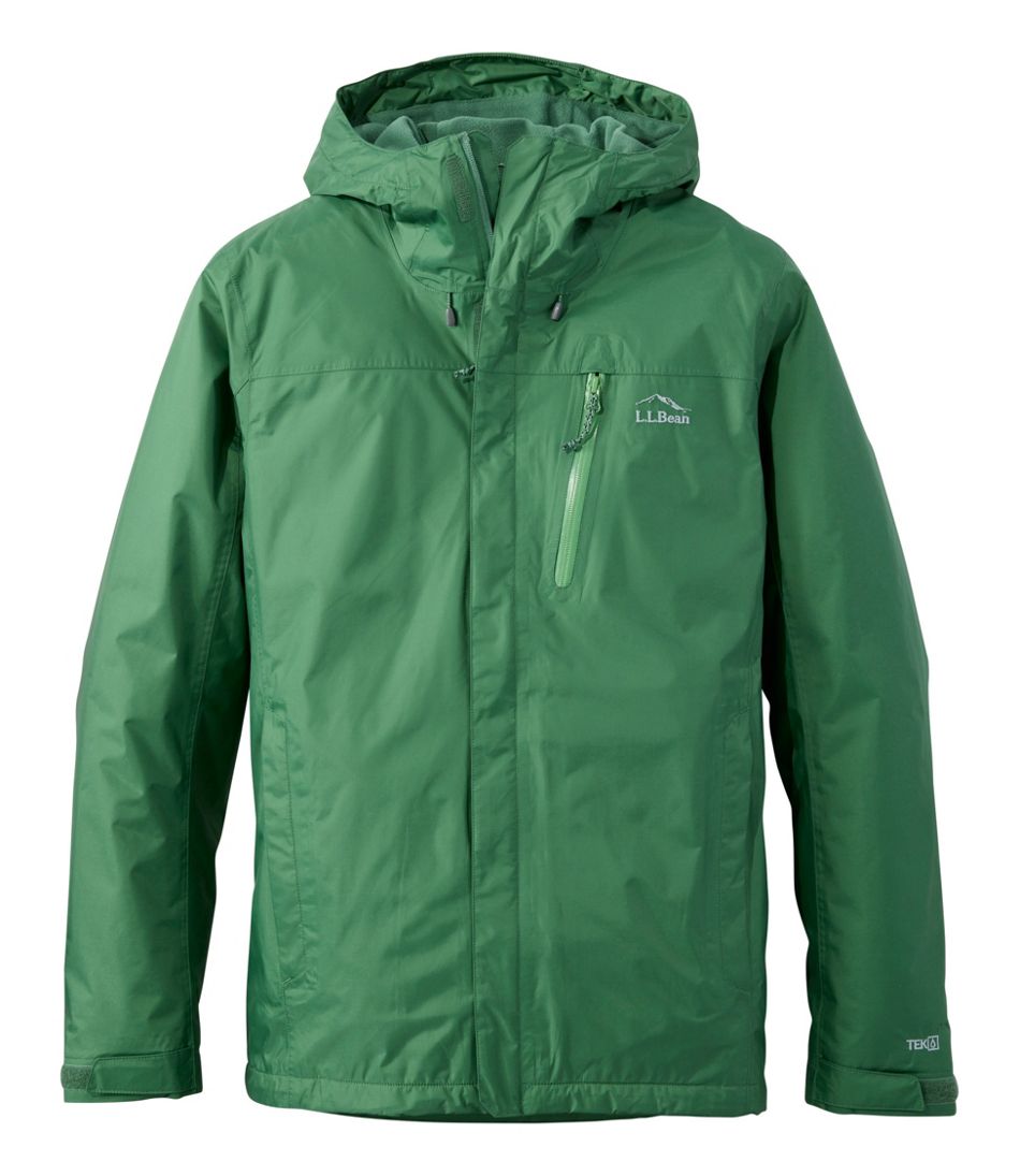 L.L.Bean | Men's Trail Model Rain Jacket, Fleece-Lined