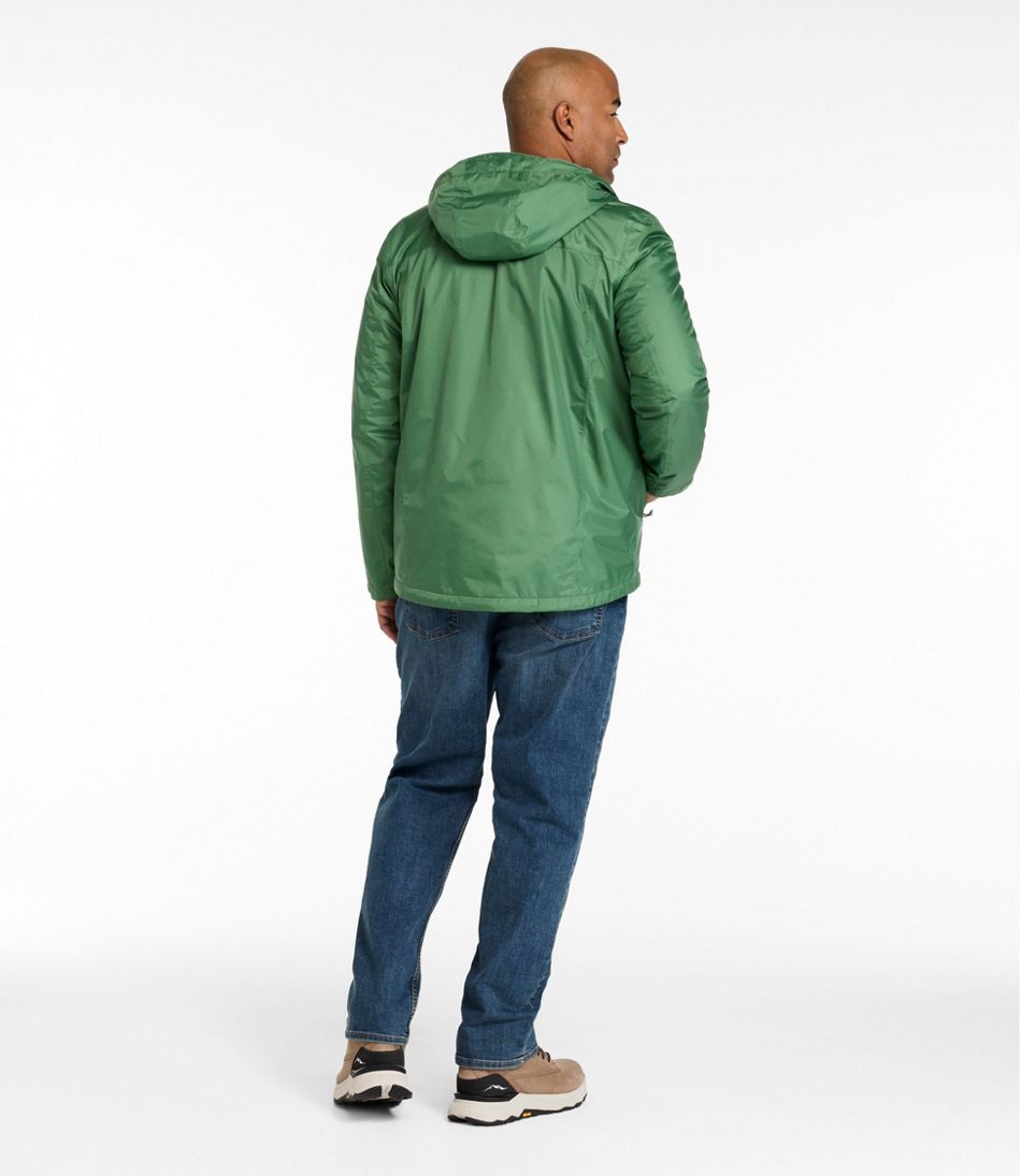 L.L.Bean | Men's Trail Model Rain Jacket, Fleece-Lined