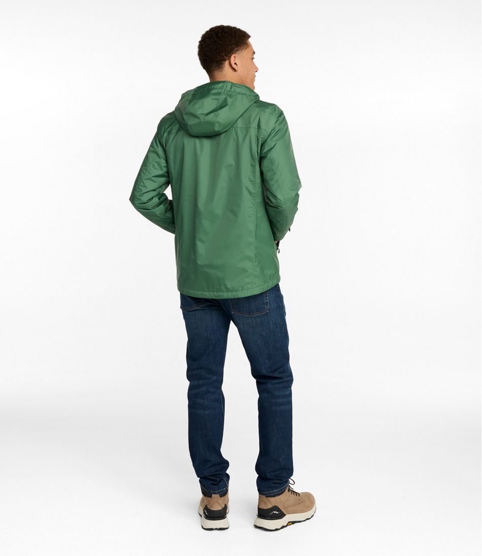 L.L.Bean | Men's Trail Model Rain Jacket, Fleece-Lined