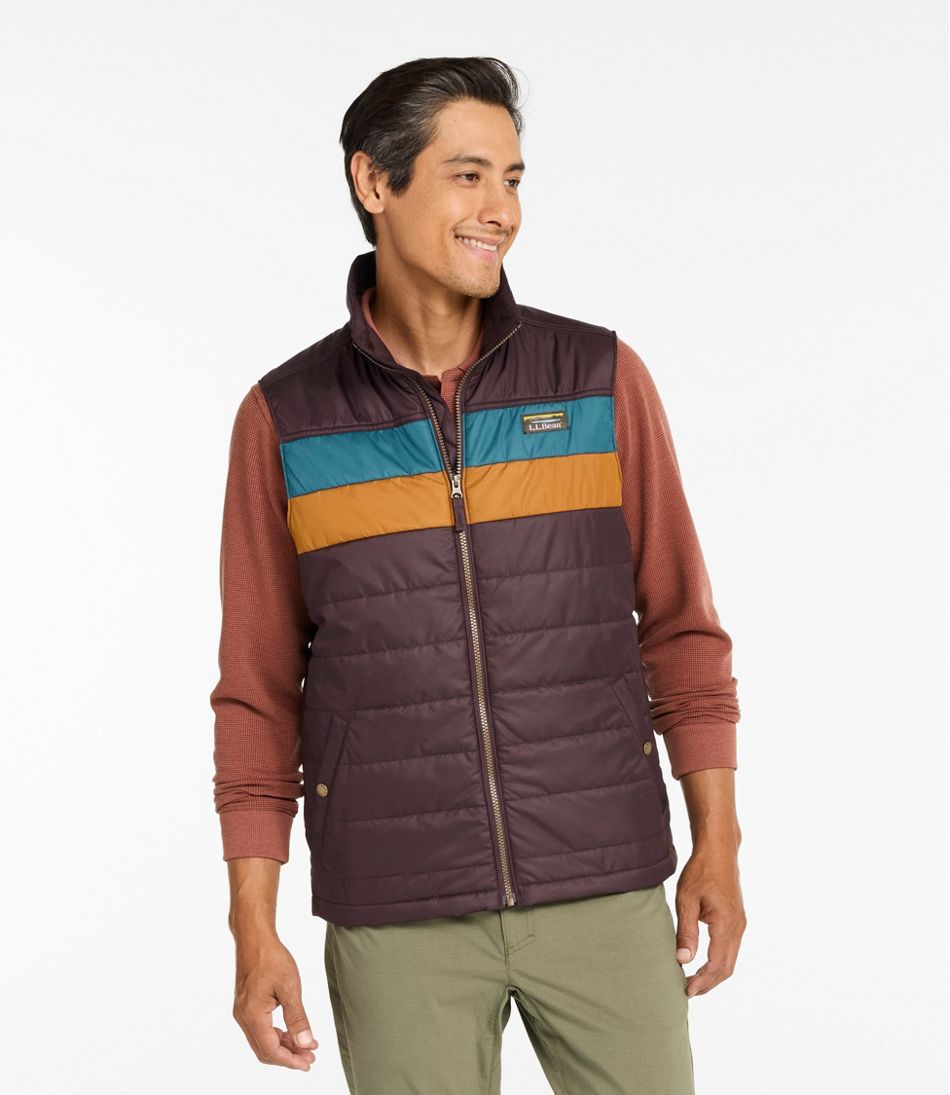 L.L.Bean | Men's Mountain Classic Puffer Vest, Colorblock