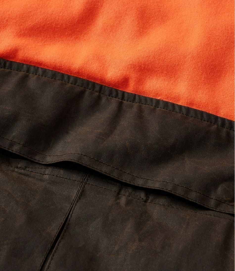 L.L.Bean | Men's Double L Waxed-Cotton Upland Vest, Hunter Orange
