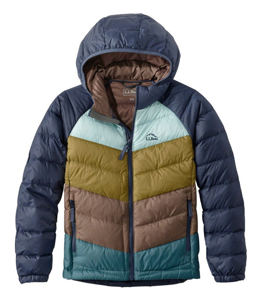 L.L.Bean | Kids' Ultralight 650 Down Jacket, Colorblock