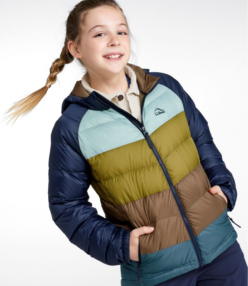 L.L.Bean | Kids' Ultralight 650 Down Jacket, Colorblock