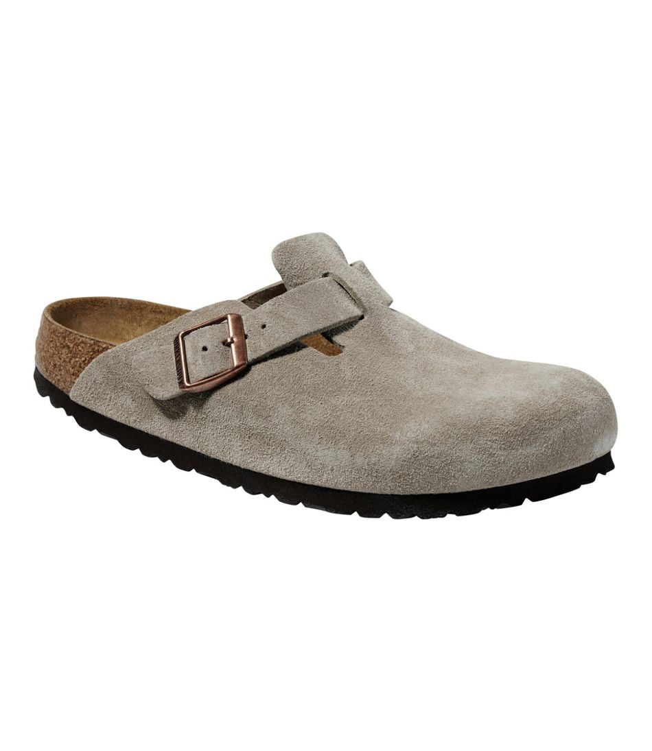 L.L.Bean | Women's Birkenstock Boston Clogs, Suede Soft Footbed