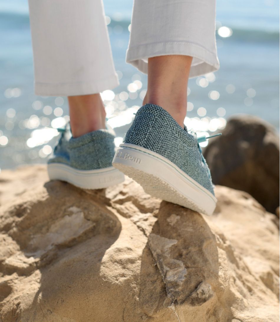 L.L.Bean | Women's Higgins Beach 4-Eye Slip-Ons, Fabric