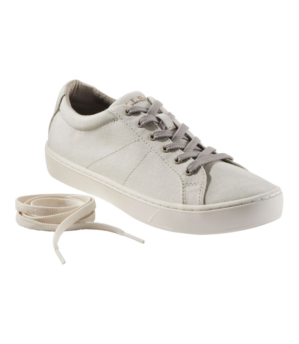 L.L.Bean | Women's Eco Bay Canvas Sneakers, Lace-Up
