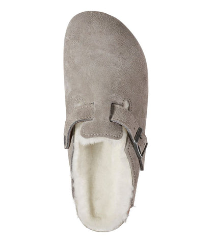 L.L.Bean | Women's Birkenstock Boston Clogs, Suede Shearling
