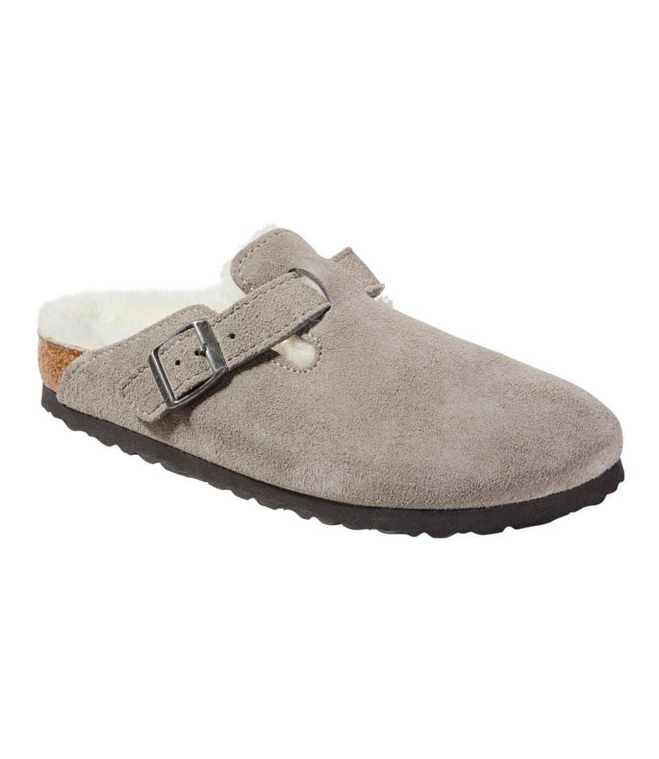 L.L.Bean | Women's Birkenstock Boston Clogs, Suede Shearling