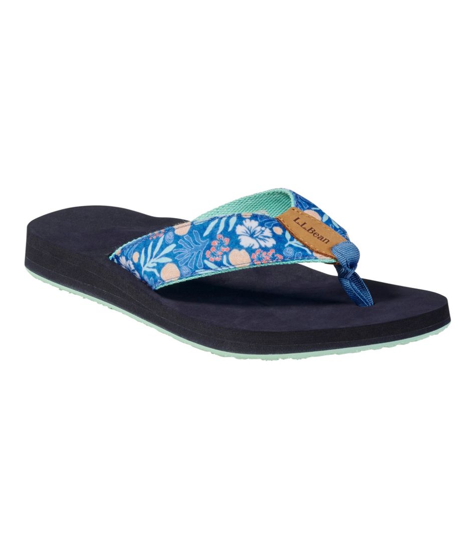 L.L.Bean | Women's Maine Isle Flip-Flops, Woven Print