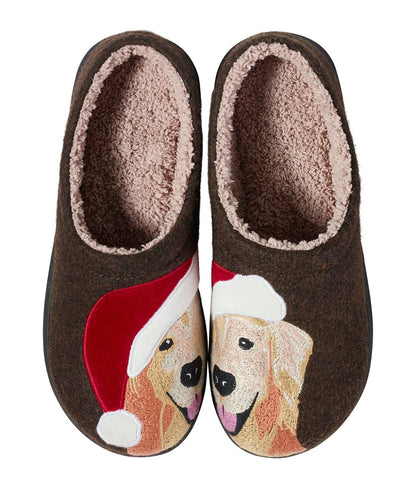 Bean Boot Brown/Golden Retriever Santa Hat,6