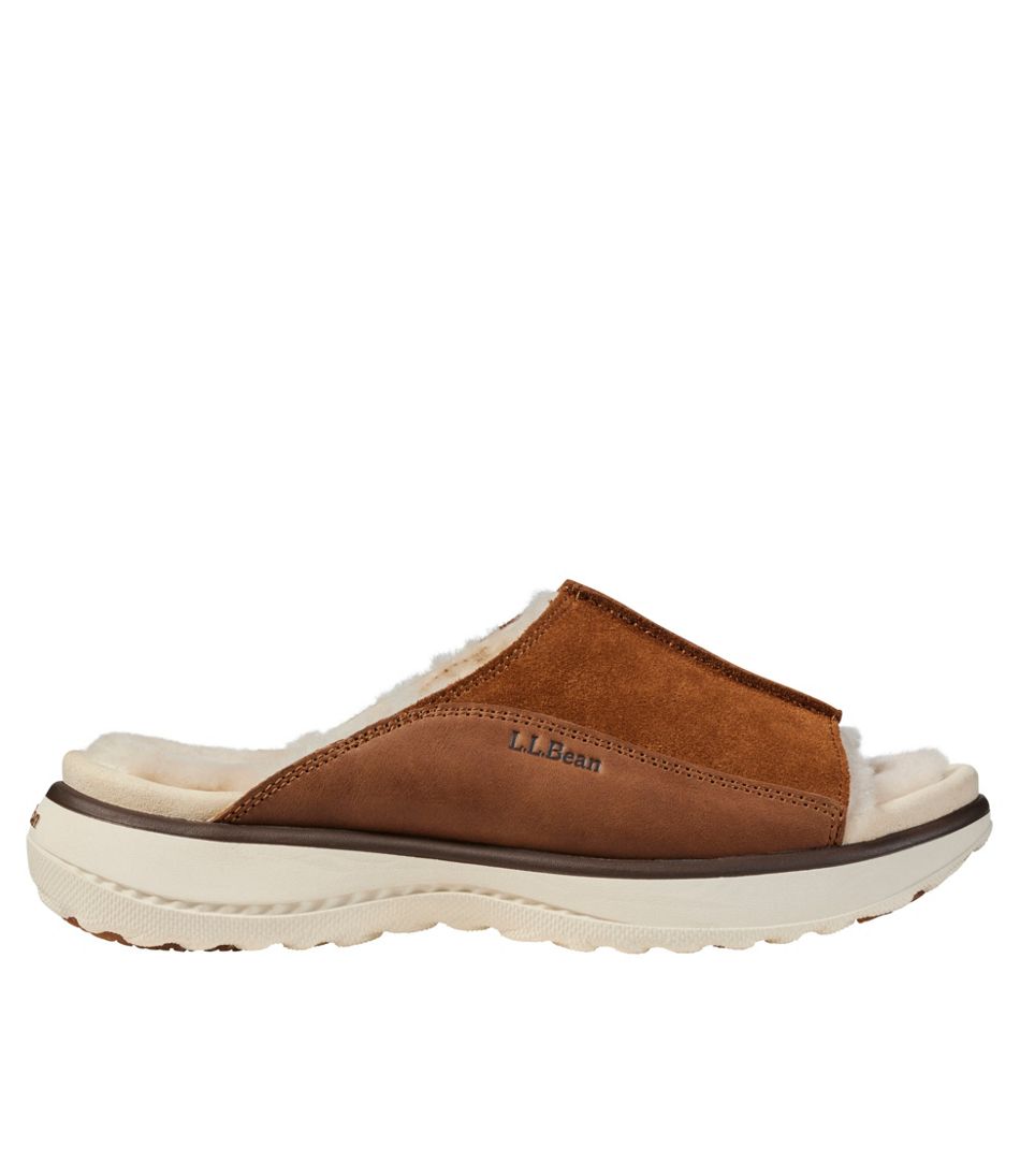 L.L.Bean | Women's Freeport Slides, Shearling-Lined