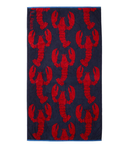 L.L.Bean | Seaside Beach Towel, Lobsters