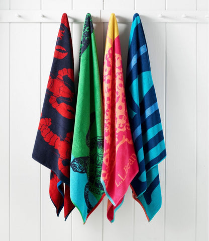 L.L.Bean | Seaside Beach Towel, Lobsters