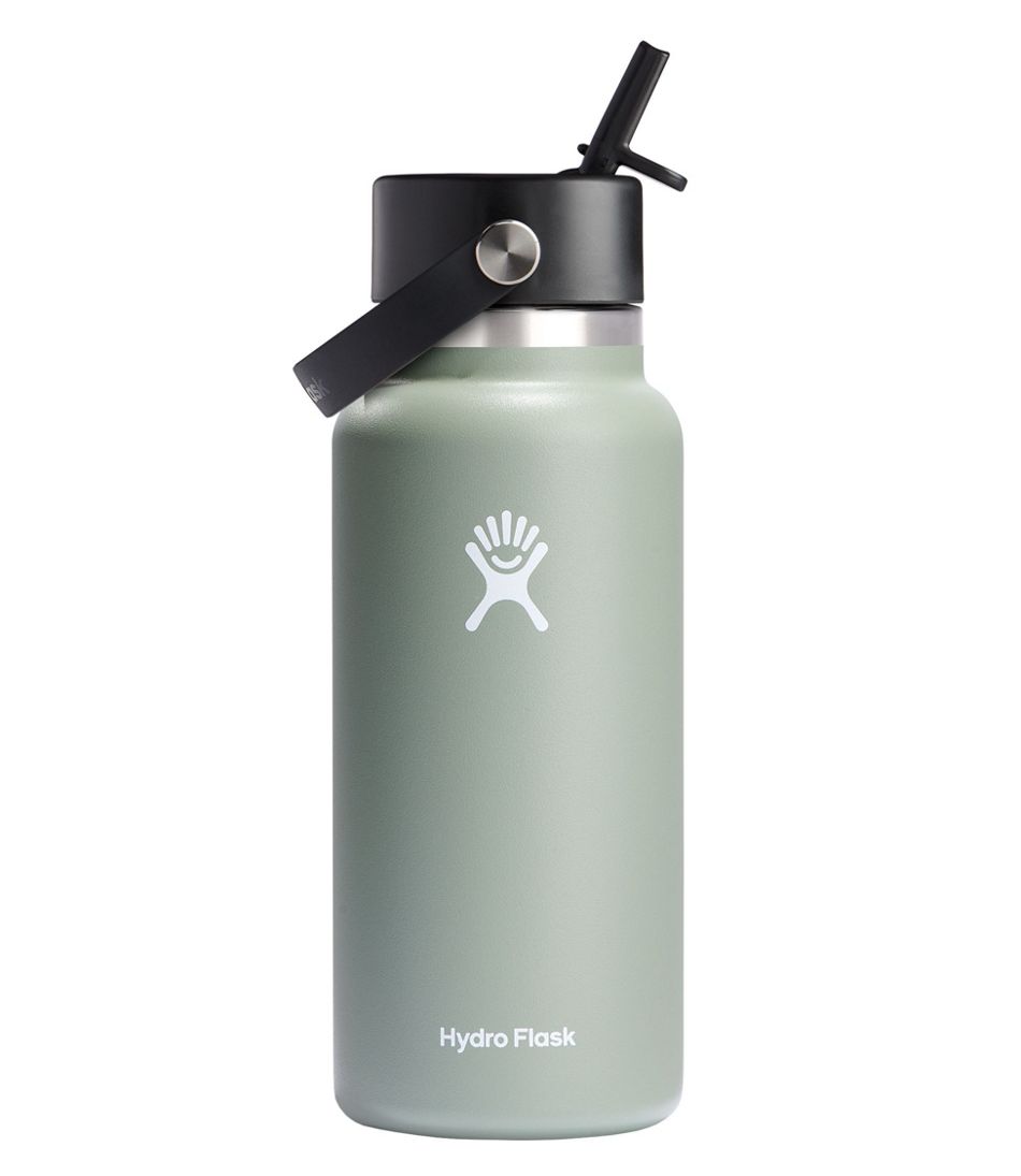 L.L.Bean | Hydro Flask Wide Mouth Water Bottle with Flex Straw Cap, 32 oz.