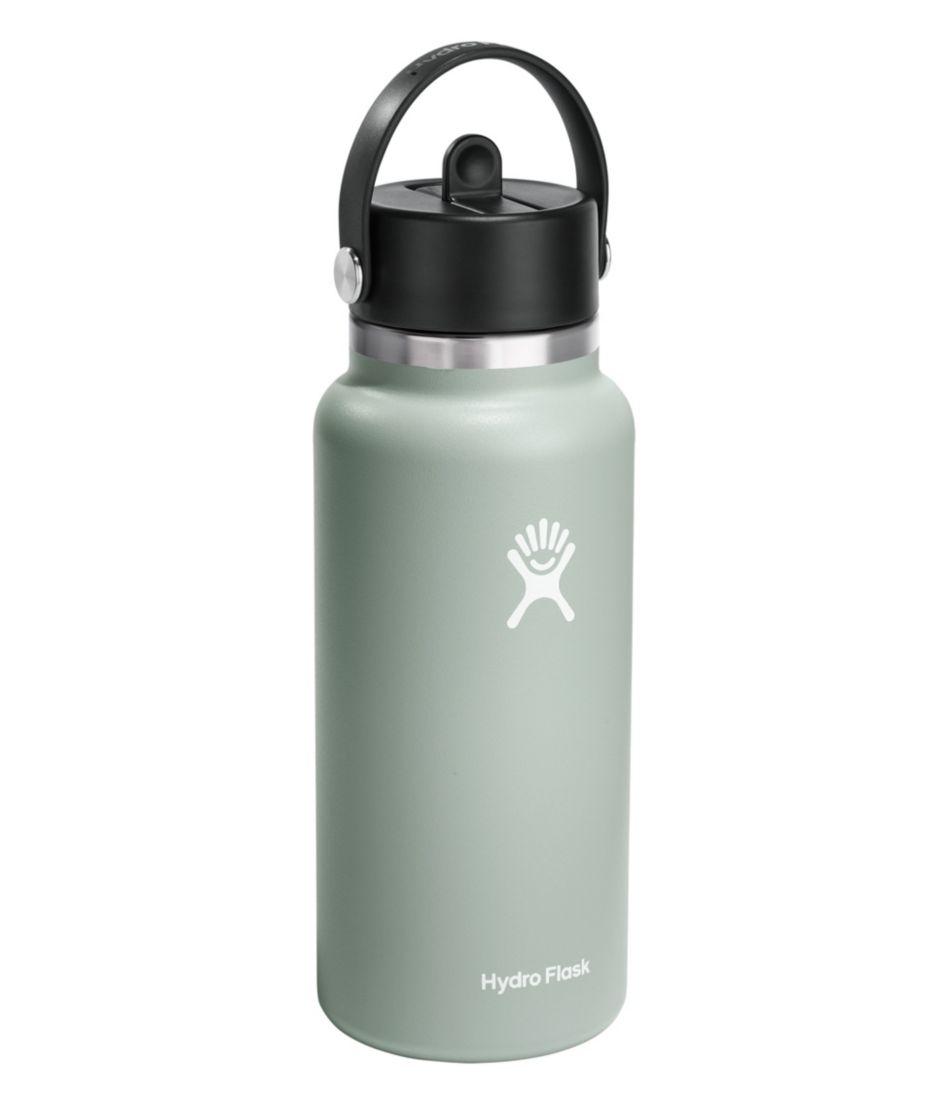L.L.Bean | Hydro Flask Wide Mouth Water Bottle with Flex Straw Cap, 32 oz.