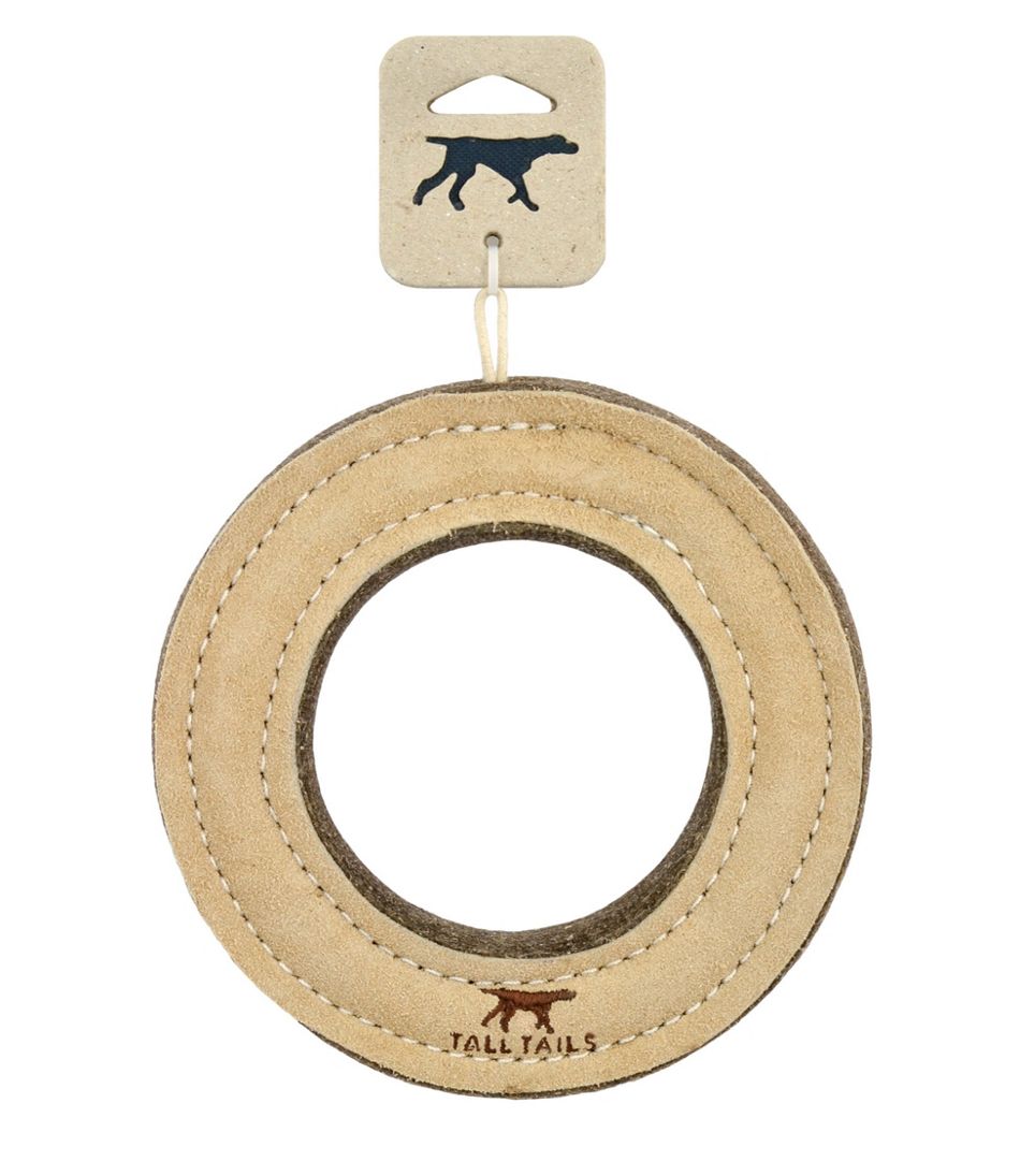 L.L.Bean | Natural Leather & Wool Ring Dog Toy