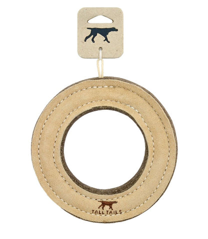 L.L.Bean | Natural Leather & Wool Ring Dog Toy