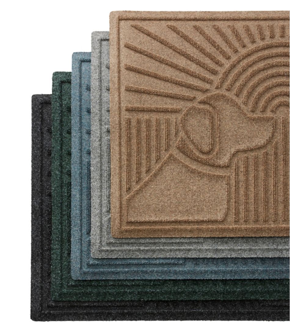 L.L.Bean | Everyspace Recycled Waterhog Wide Doormat, Sunrise Dogs