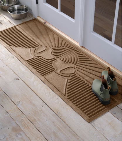 L.L.Bean | Everyspace Recycled Waterhog Wide Doormat, Sunrise Dogs