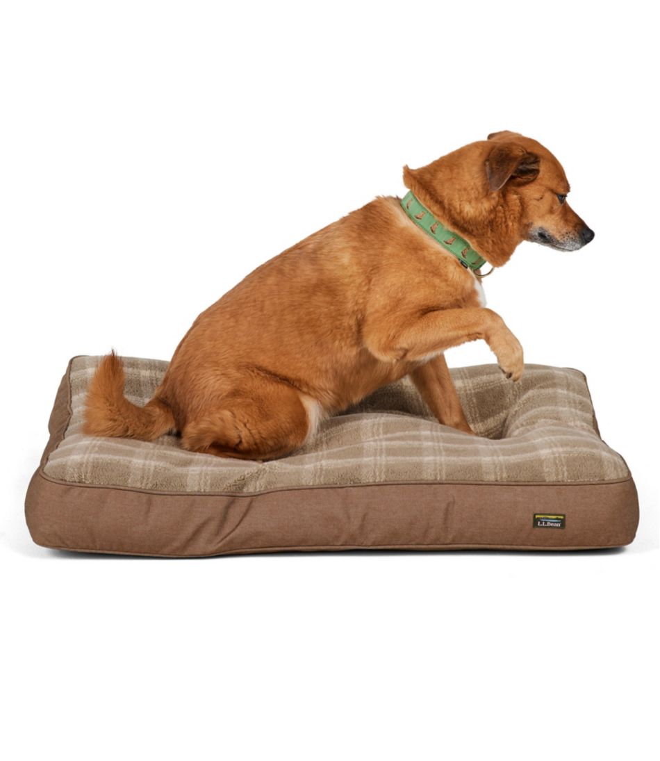 L.L.Bean | Premium Fleece Therapeutic Dog Bed, Rectangular