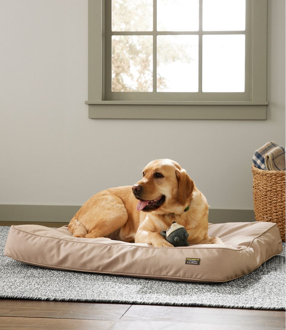 L.L.Bean | Premium Denim Therapeutic Dog Bed, Rectangular