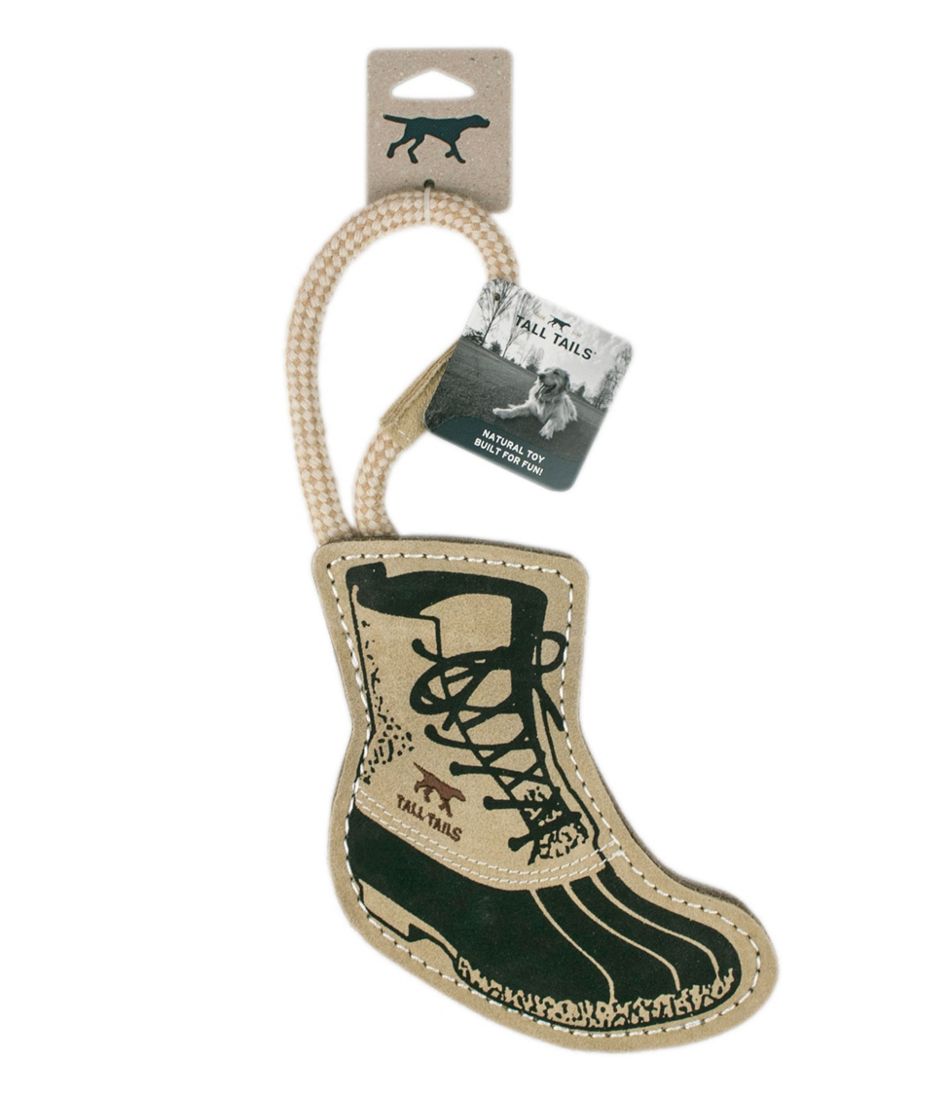 L.L.Bean | Natural Leather and Wool Bean Boot Tug Dog Toy