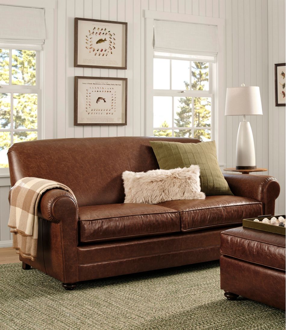 L.L.Bean | Bean's Leather Lodge Sofa