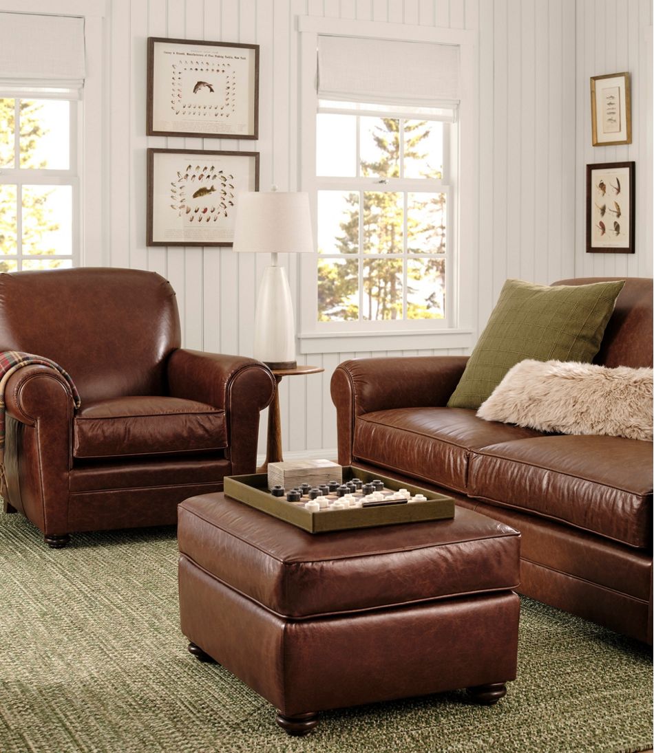 L.L.Bean | Bean's Leather Lodge Sofa