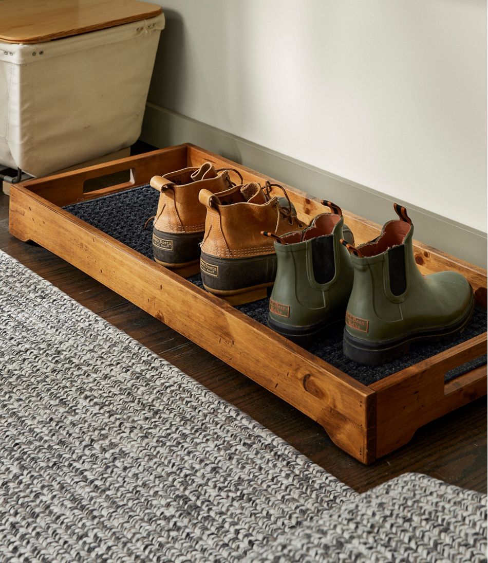 L.L.Bean | Rustic Wooden Boot Tray