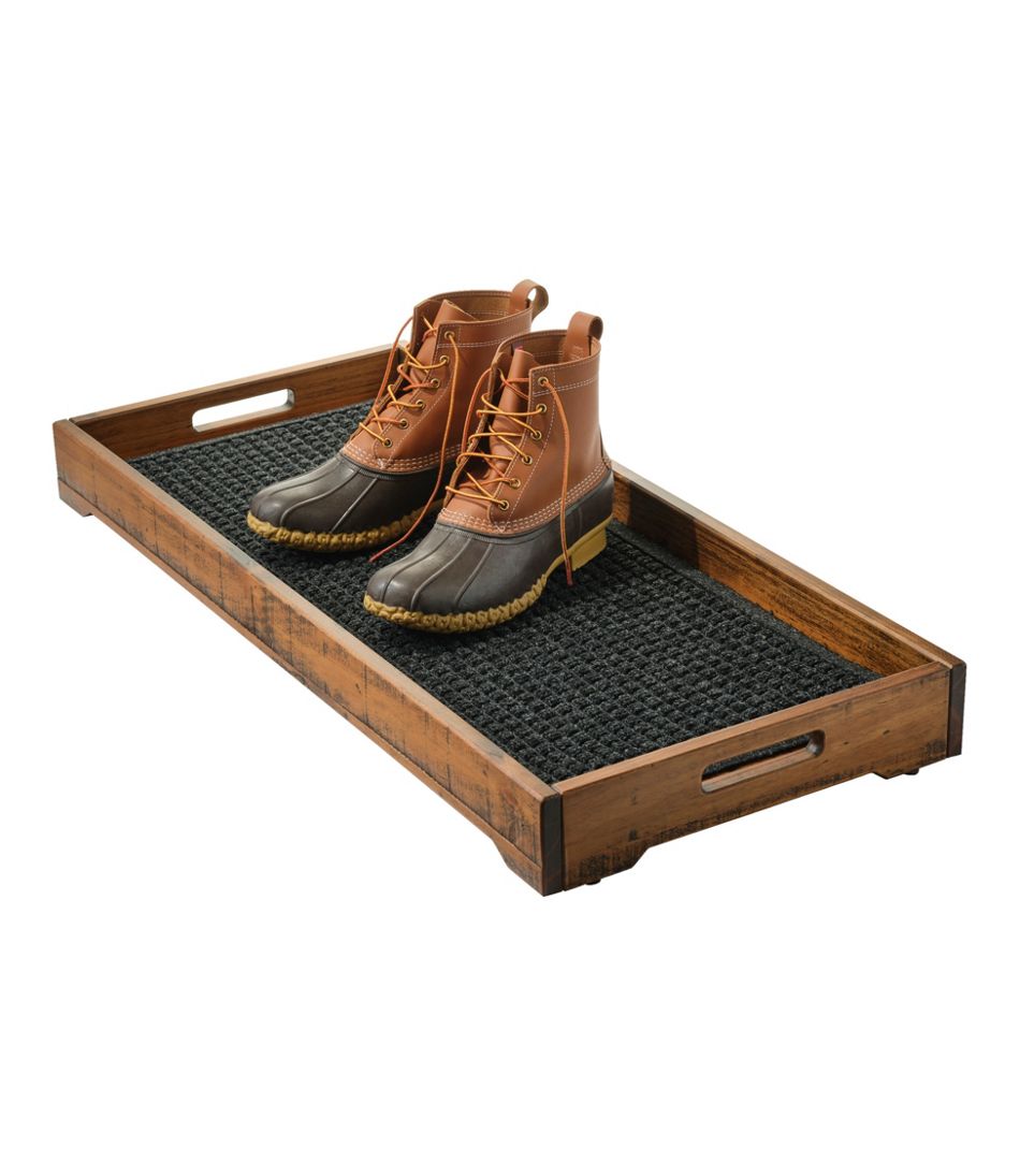 L.L.Bean | Rustic Wooden Boot Tray