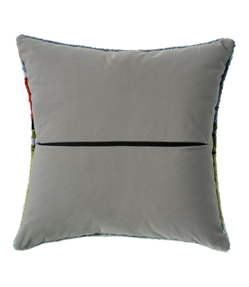 L.L.Bean | Indoor/Outdoor Hooked Pillow, Dogs in Canoe