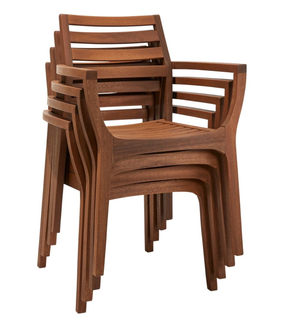 L.L.Bean | Eucalyptus Stacking Chairs, Set of Four