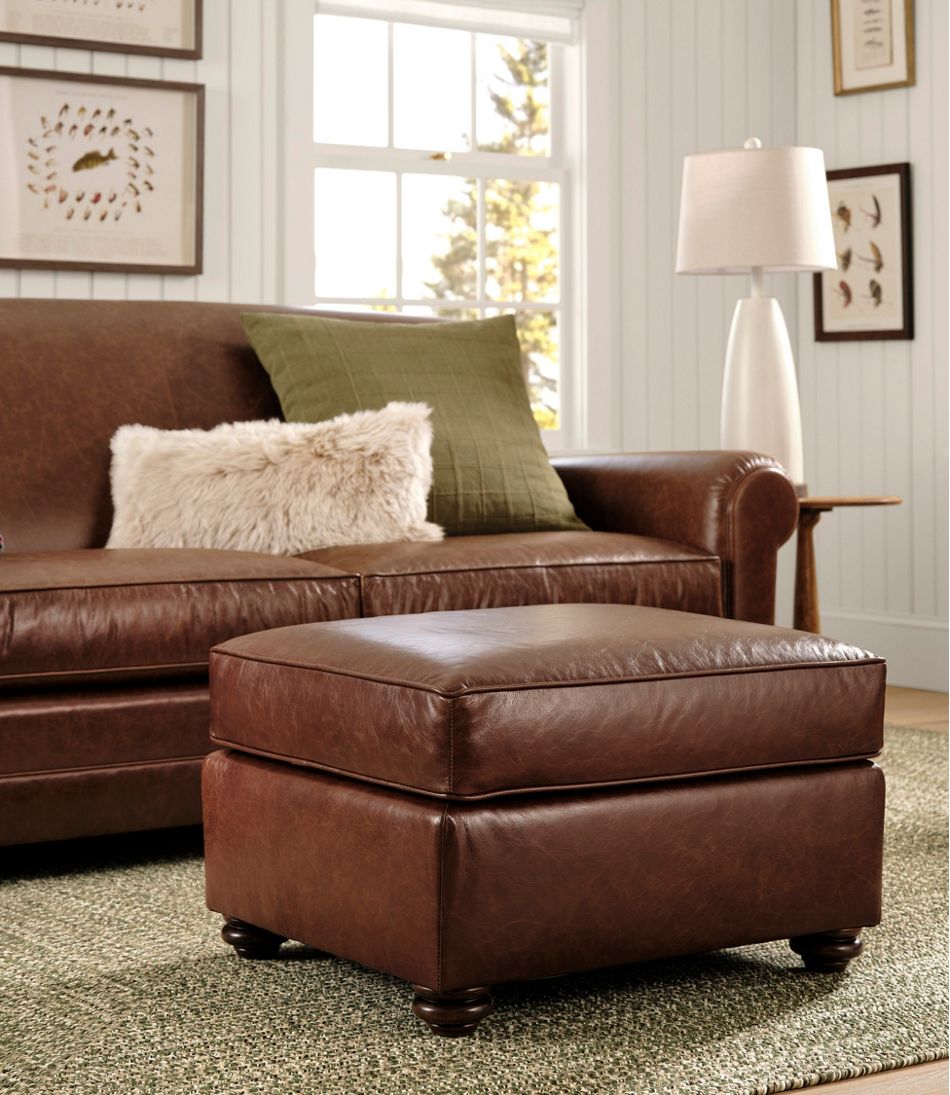 L.L.Bean | Bean's Leather Lodge Ottoman