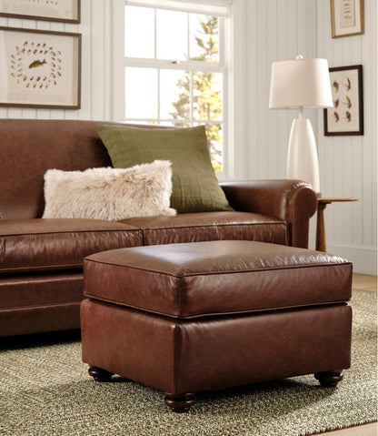 L.L.Bean | Bean's Leather Lodge Ottoman
