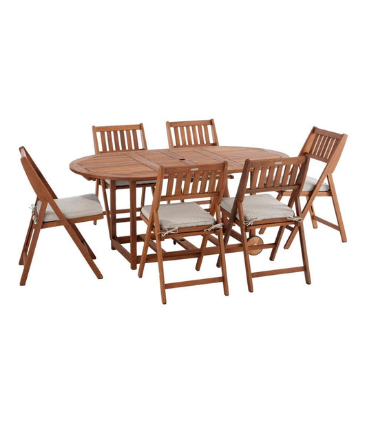 L.L.Bean | Eucalyptus Storage 7-Piece Dining Set