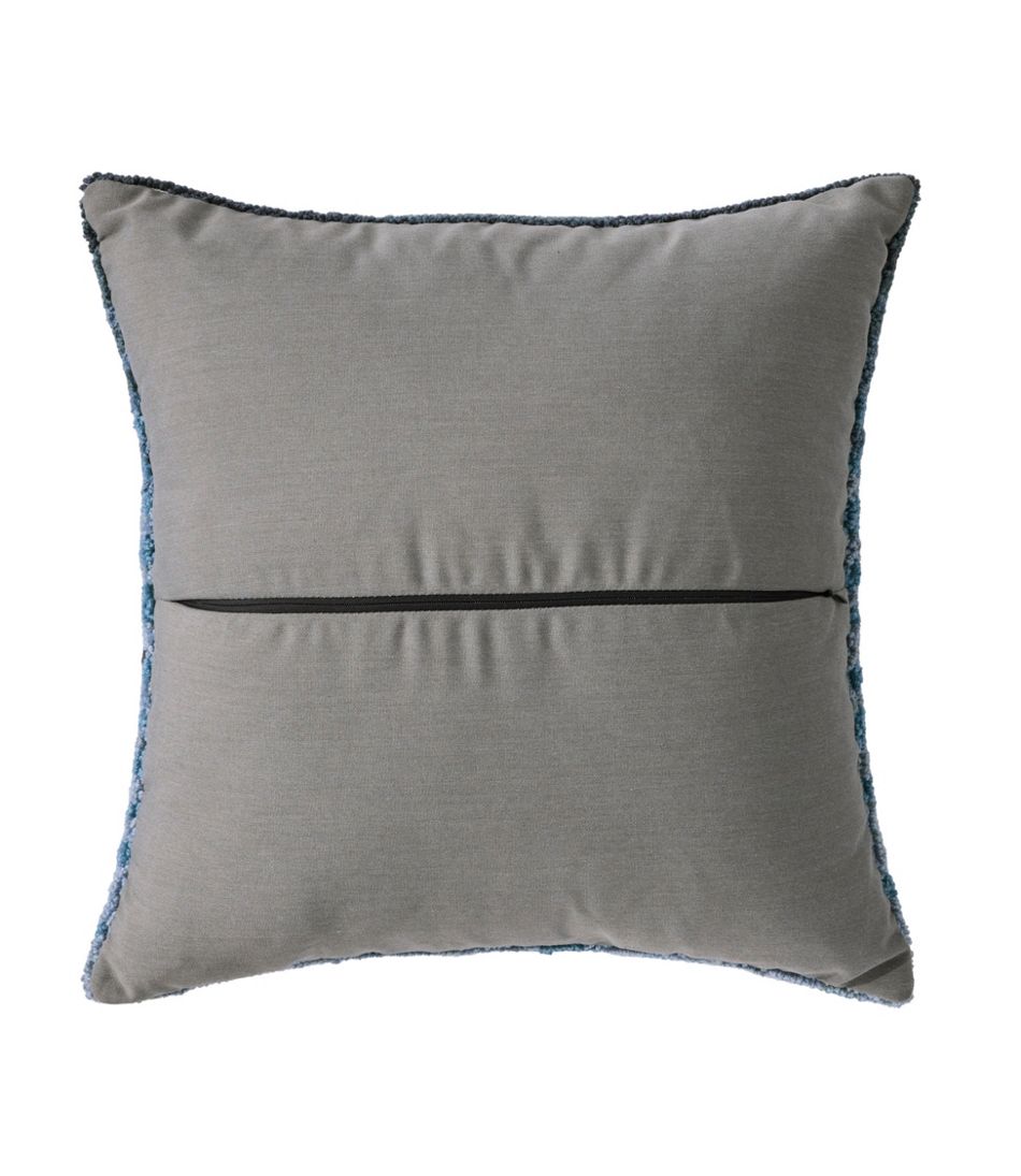L.L.Bean | Indoor/Outdoor Hooked Pillow, 18x18 Whale