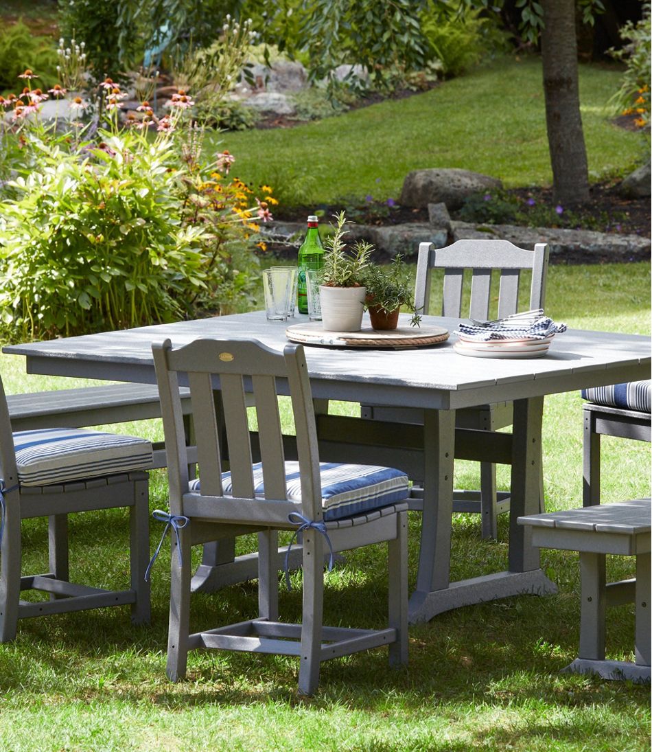 L.L.Bean | All-Weather Farmhouse Table, Square, 8-Person