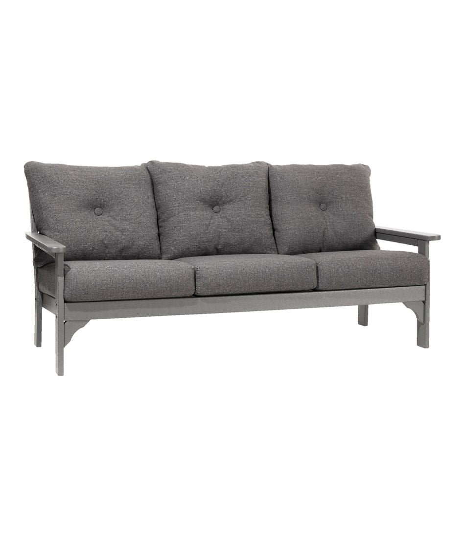 L.L.Bean | All-Weather Patio Sofa with Textured Cushion, Slate Gray