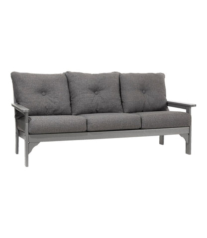 L.L.Bean | All-Weather Patio Sofa with Textured Cushion, Slate Gray