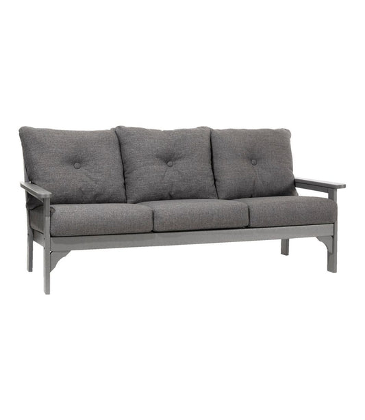 L.L.Bean | All-Weather Patio Sofa with Textured Cushion, Slate Gray