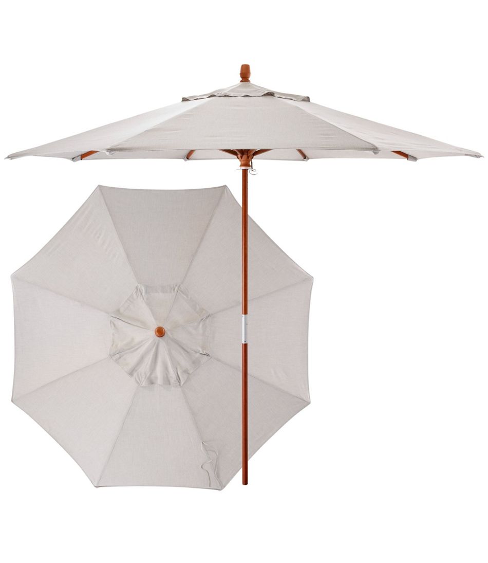 L.L.Bean | Sunbrella Market Umbrella, Wood