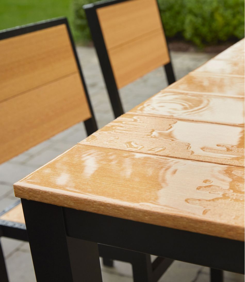 L.L.Bean | Aluminum/Recycled Poly Lumber Farmhouse Dining Set, Black