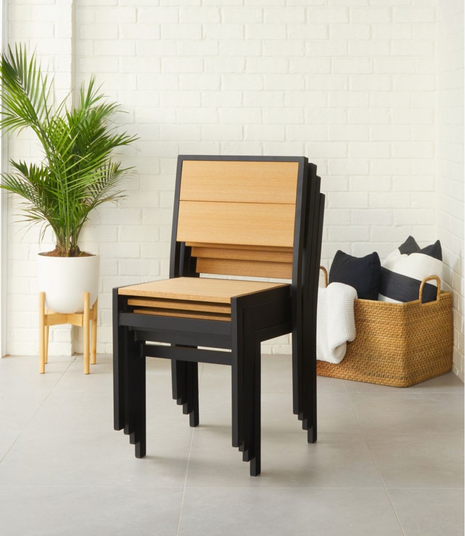 L.L.Bean | Aluminum/Recycled Poly Lumber Farmhouse Dining Set, Black
