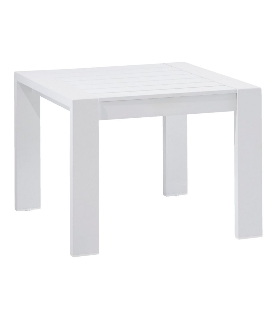L.L.Bean | White Aluminum Deep Seating Side Table
