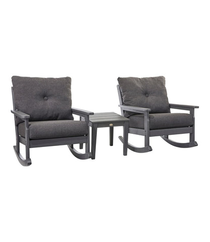 L.L.Bean | All-Weather Patio Rocker Set with Side Table, Slate Gray