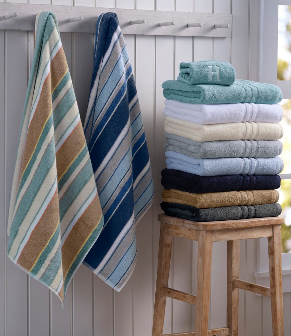 L.L.Bean | Bean's Organic Cotton Towel, Stripe