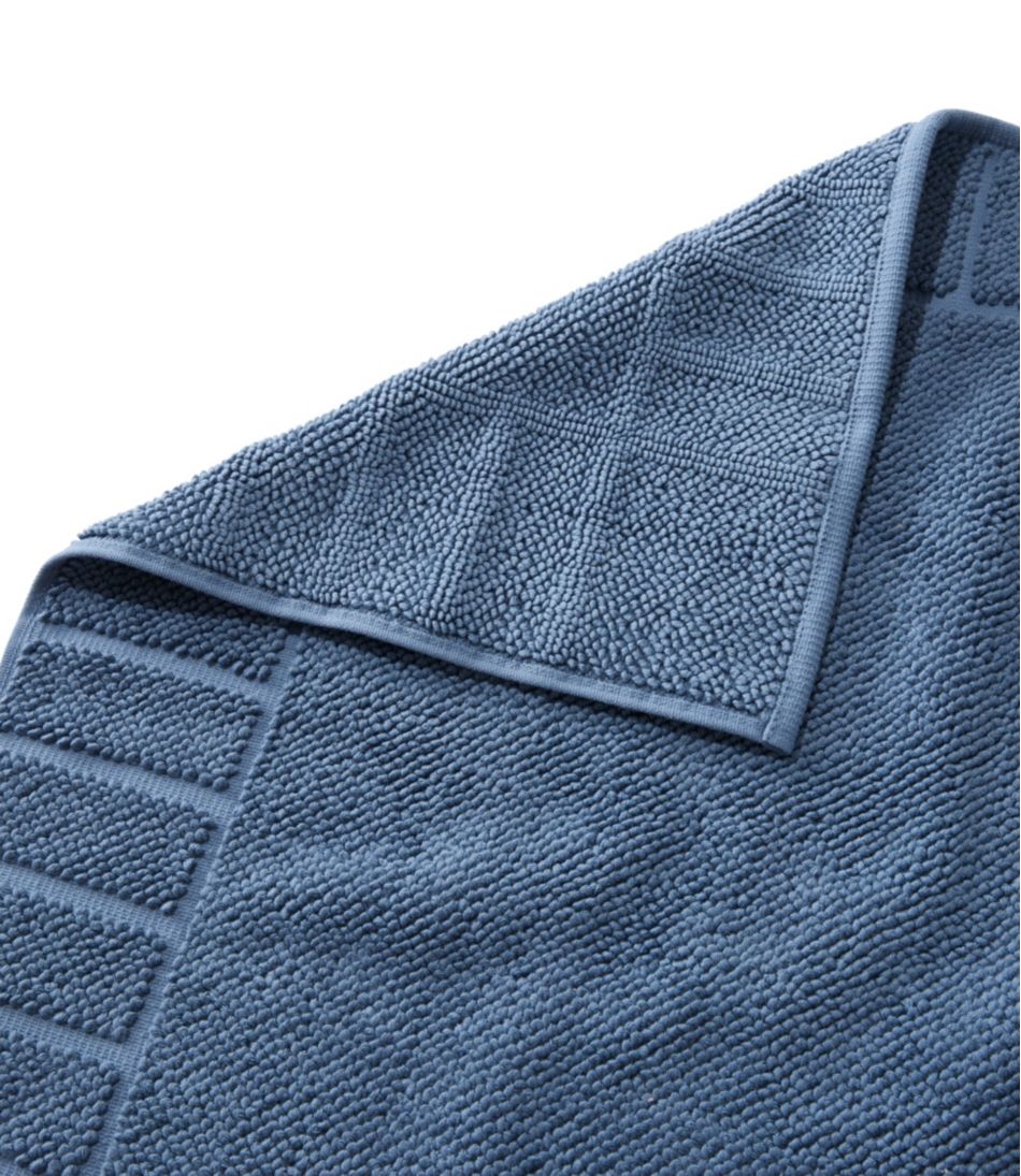 L.L.Bean | Organic Cotton Textured Bordered Bath Mat
