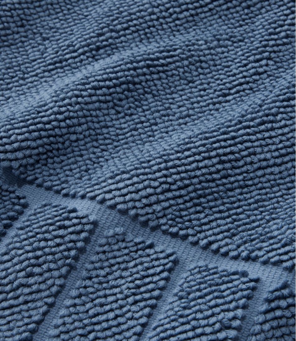 L.L.Bean | Organic Cotton Textured Bordered Bath Mat