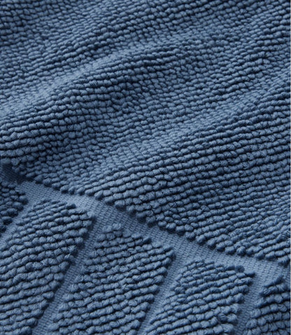 L.L.Bean | Organic Cotton Textured Bordered Bath Mat